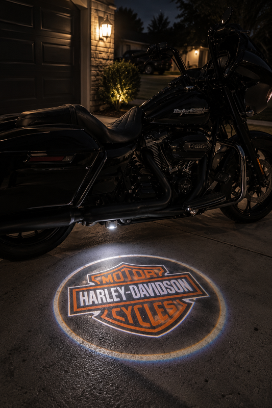 RideGlow Moto™ Motorcycle Ground Projector